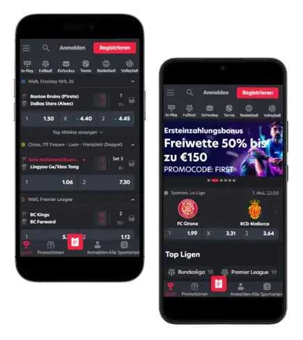 1Red App Sportwetten